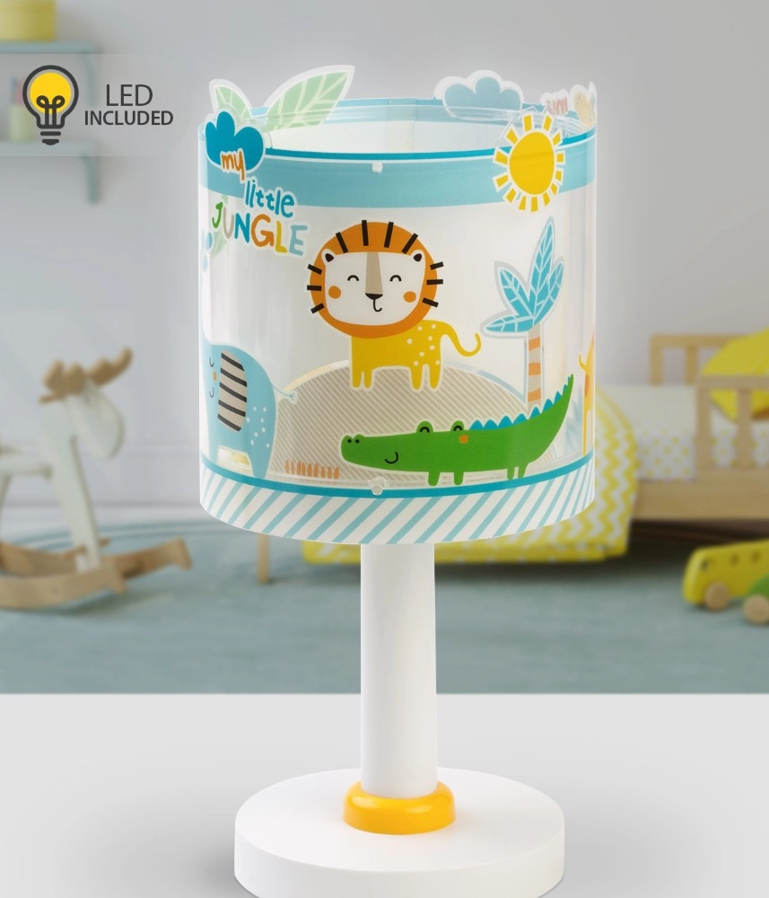 Tischlampe Little Jungle blaues Leuchten im Dunkeln Dalber 8420406001807