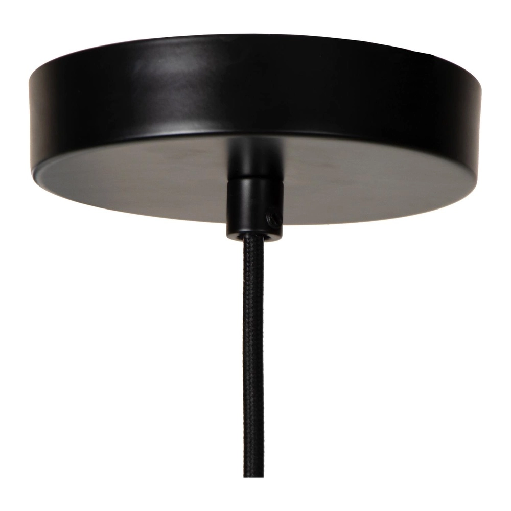 Pendellampe Yunkai Ø 50 cm schwarz mit Rattan Lucide 5411212105691