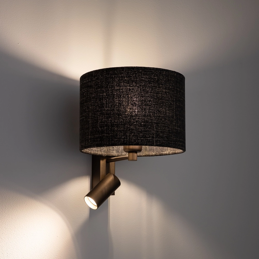 Wandlampe schwarze Melange Amarela mit Tischlampenschirm Lyora 5903139116619