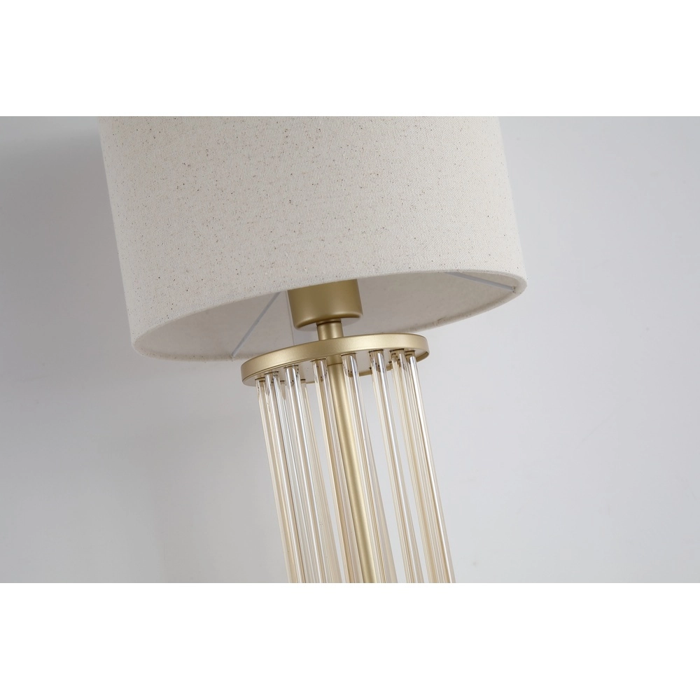 Tischlampe Swizzle Champagner mit Haube Searchlight 5053423308869