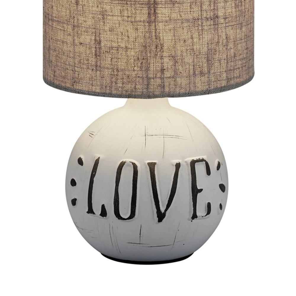 Tischlampe Lampenschirm Esna Love 16cm grau Trio 4017807377668