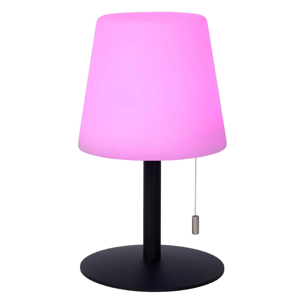 Wiederaufladbare Tischlampe Rio Schwarz-Weiß Lucide 5411212134264
