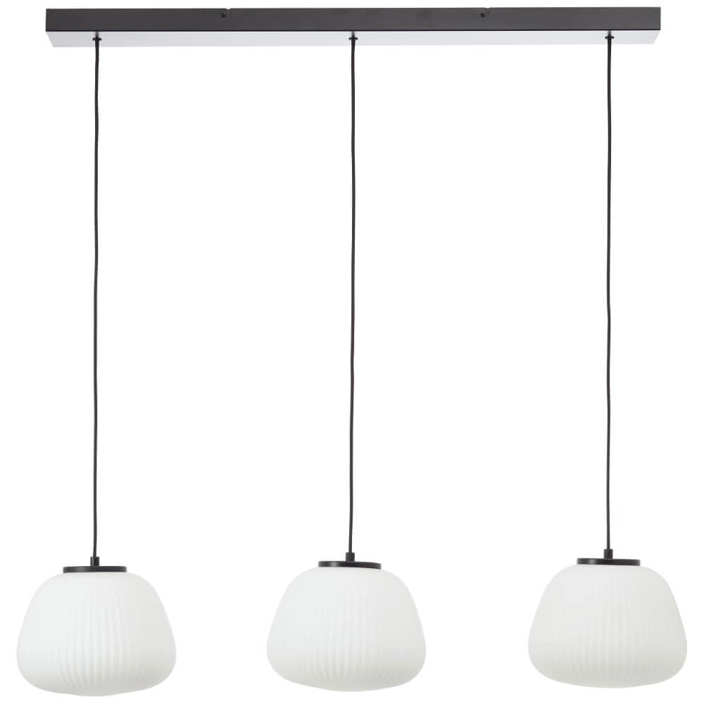 Hängelampe Kaizen 3-Licht-Schwarz mit Weiß Brilliant 4004353447181