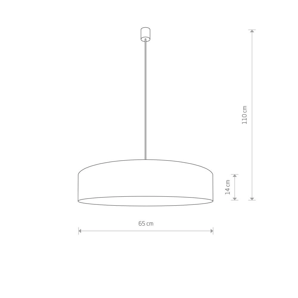 Graue Hängelampe Turda Ø 65cm Lyora 5903139894791