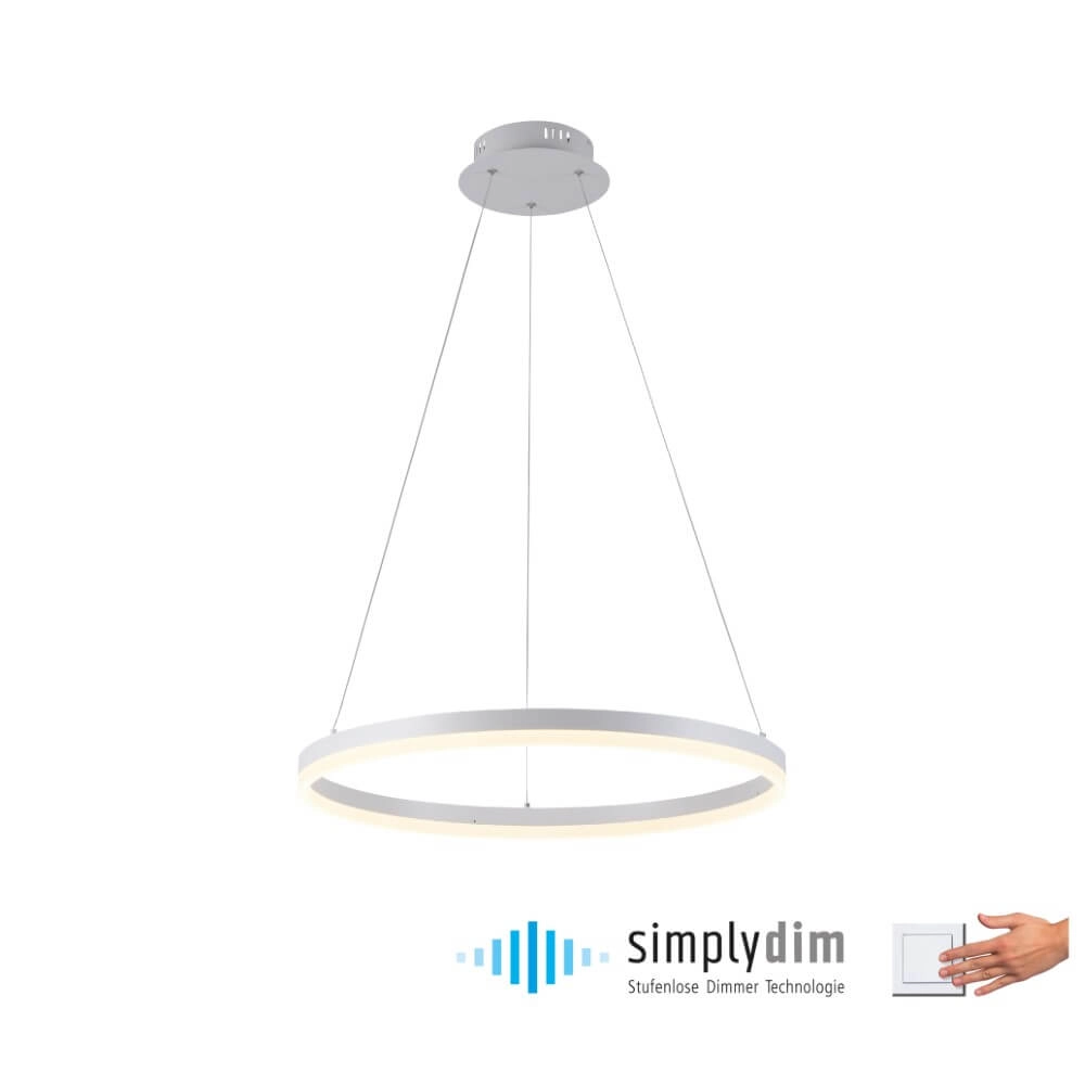Moderne Hängelampe Titus Ø 60cm weiß Paul Neuhaus 4012248365366
