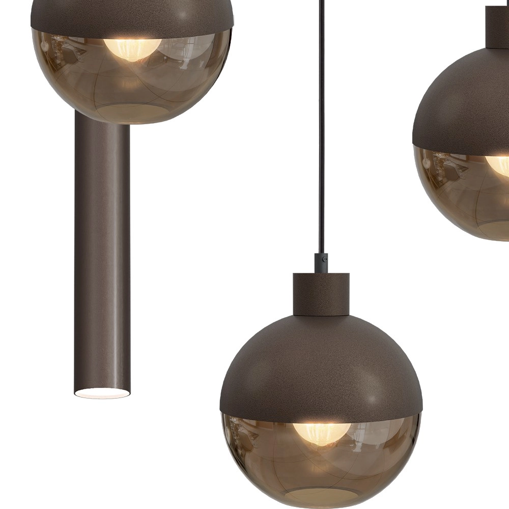 5-Licht Pendellampe Opera Ø 50cm Kakao Masterlight 8718121424316