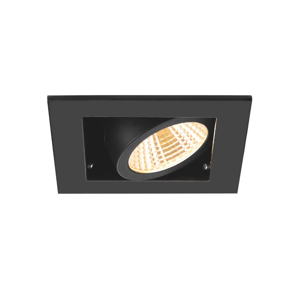 Quadratischer LED-Einbaustrahler Kadux Single 1x LED - schwarz - 3000K SLV 4024163279345