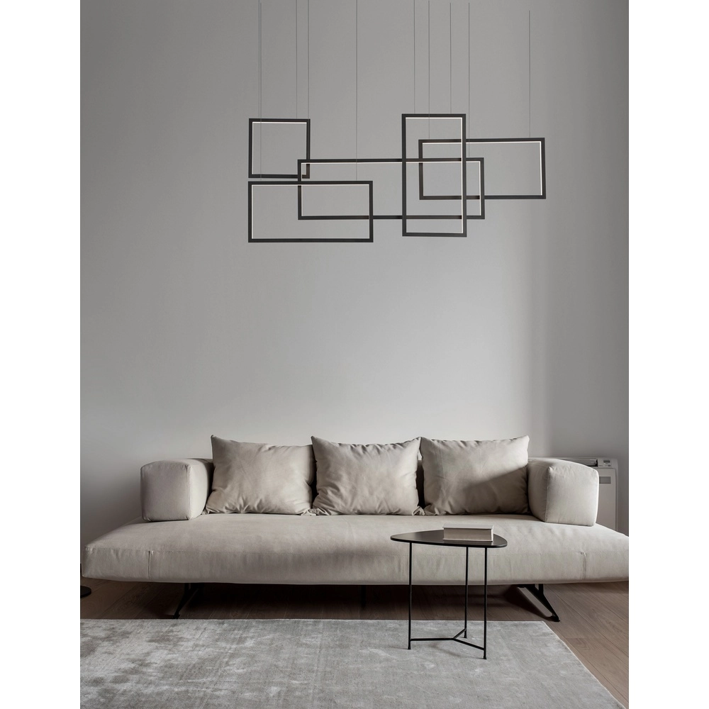 Pendelleuchte Cornice Schwarzes Design