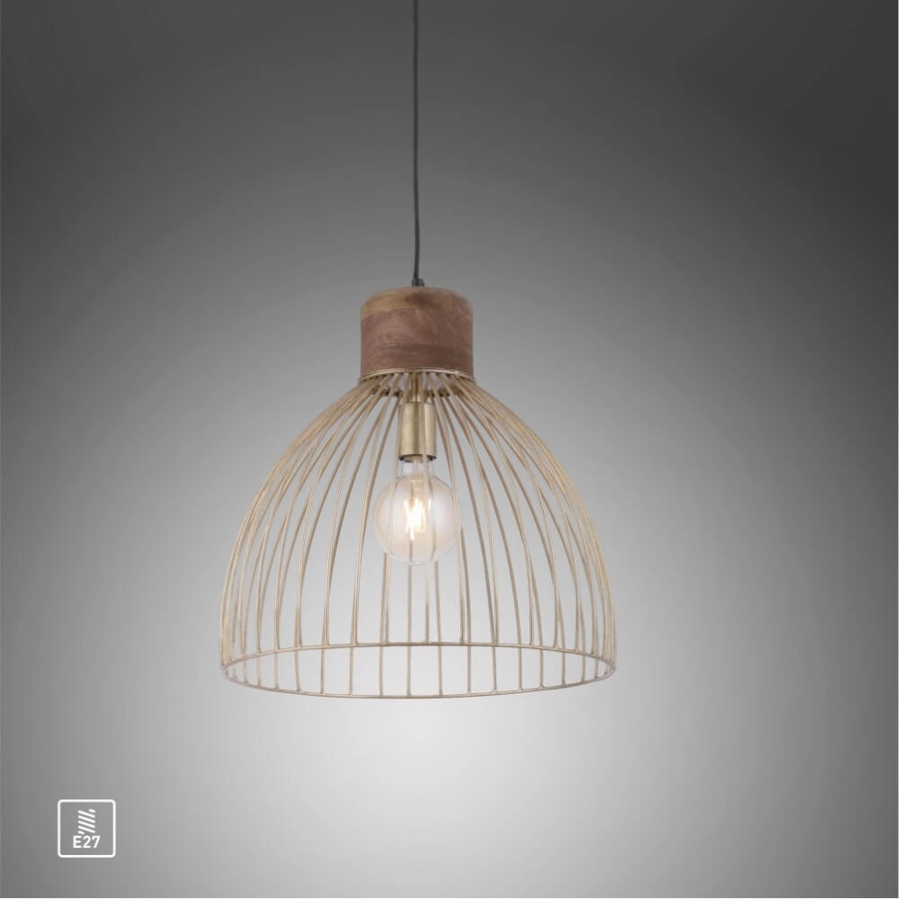 Hängelampe Alami braunes Messing Just Light 4043689976125