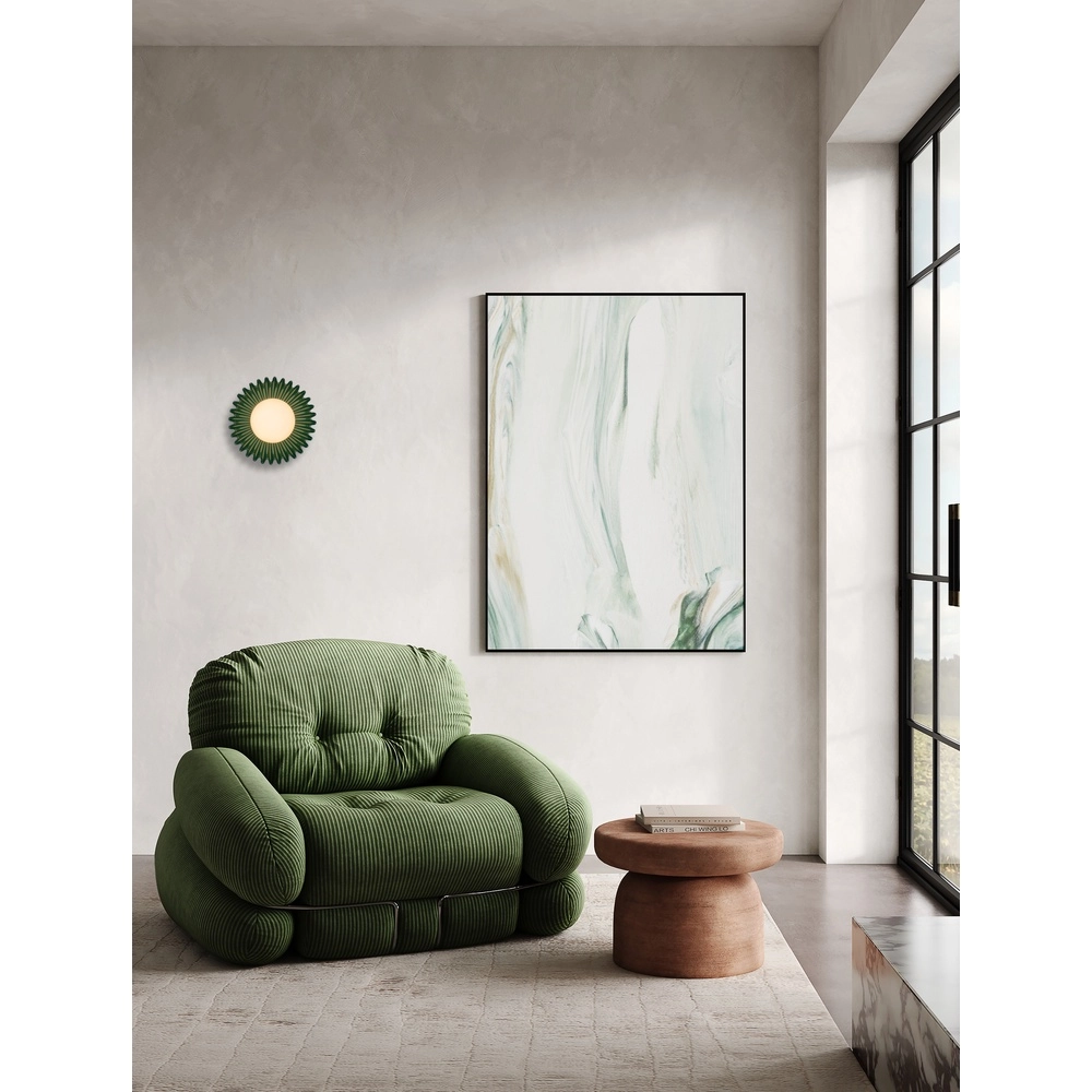 Wandleuchte Petel Grün mit weißem Glas Lyora 5212017483942