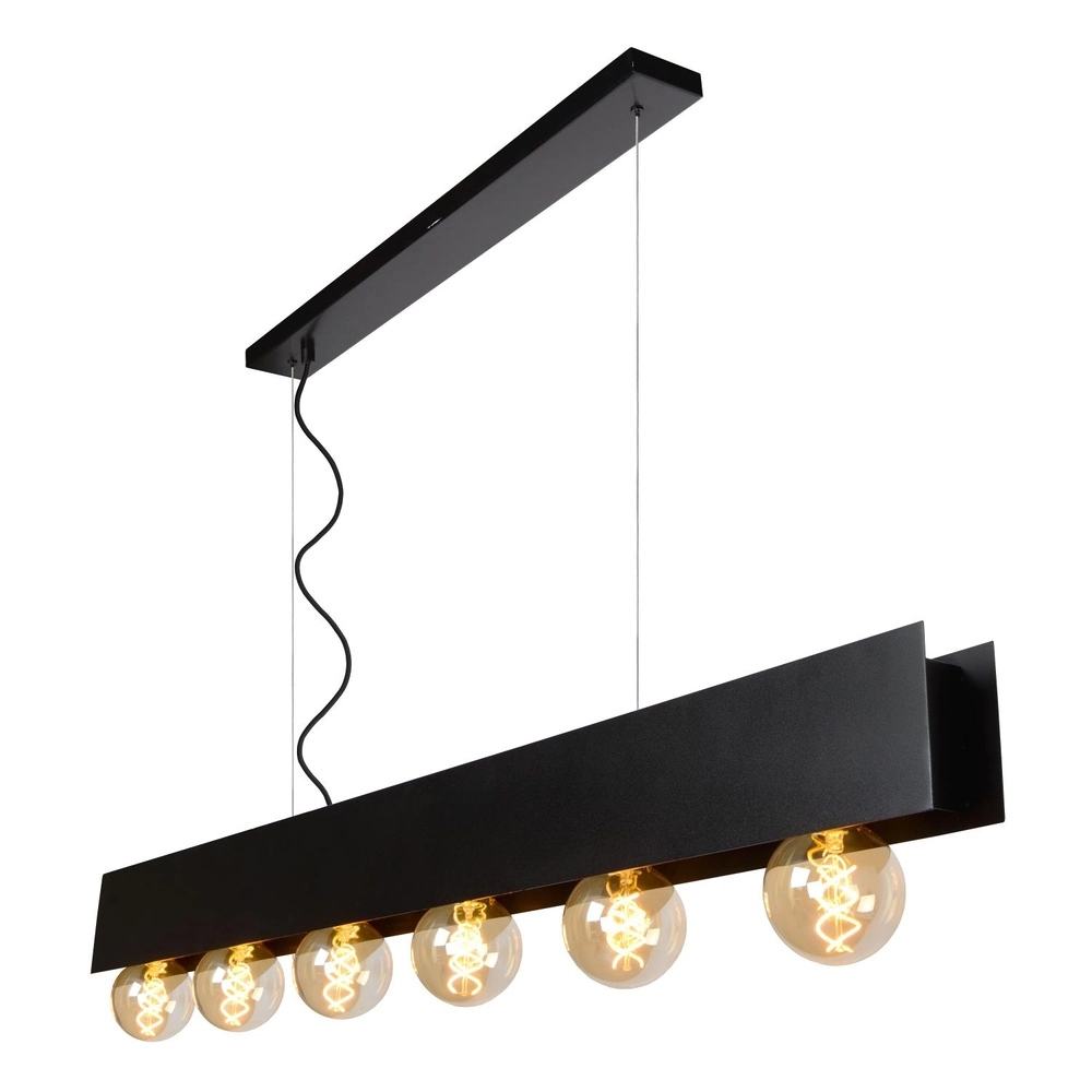 Design-Pendellampe Surtus 6-Licht Schwarz Lucide 5411212302410