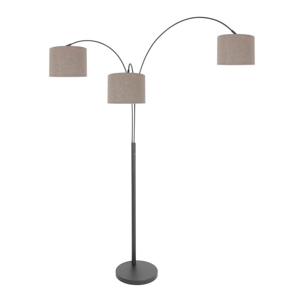 Stehlampe Sparkled Light schwarz mit grauen Kappen Steinhauer 8712746173604