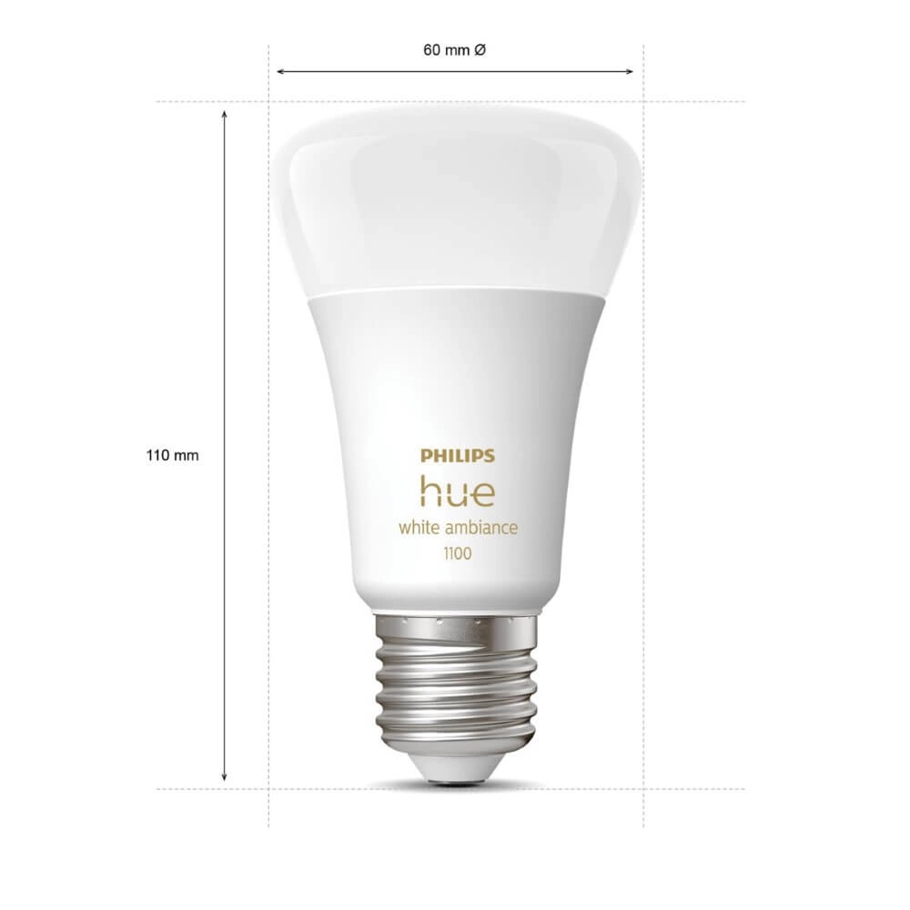 Hue Starterpack - E27 - 11W - White Ambiance 3er-Set Philips 8719514291232
