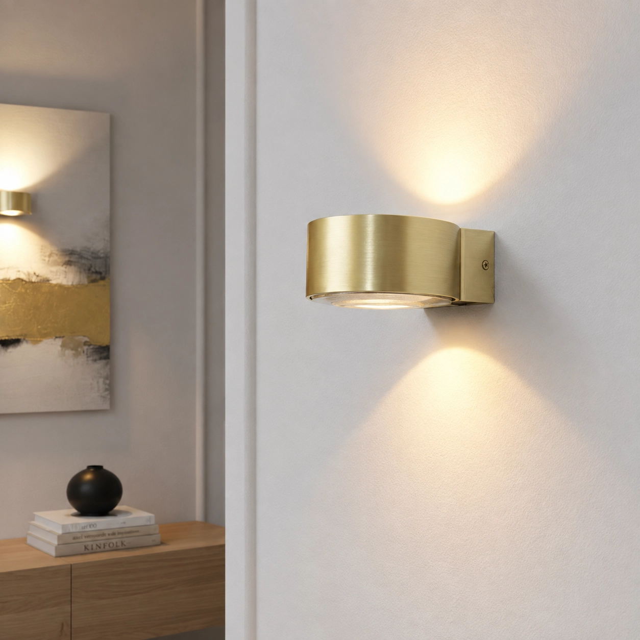 Design-Wandleuchte Hudson Gold