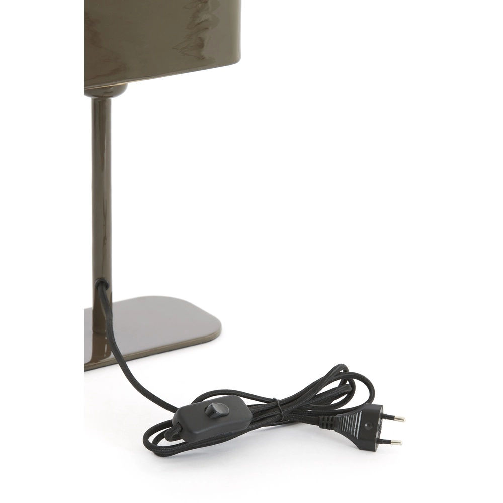 Nachttischlampe Elenie 20x10 cm – glänzend dunkelbraun Light & Living 8717807818746