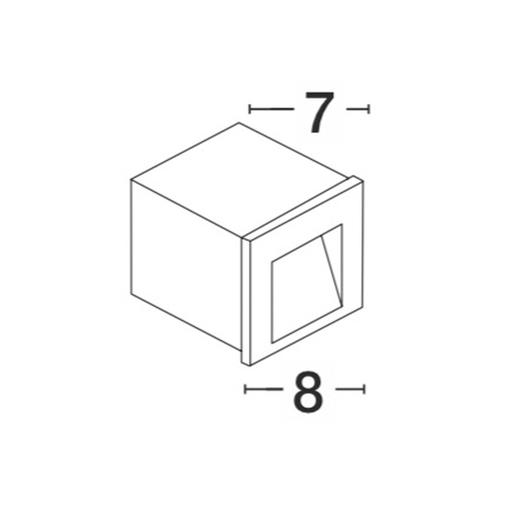 Einbauleuchte Krypton quadratisch grau 8cm Lyora 5212017409331