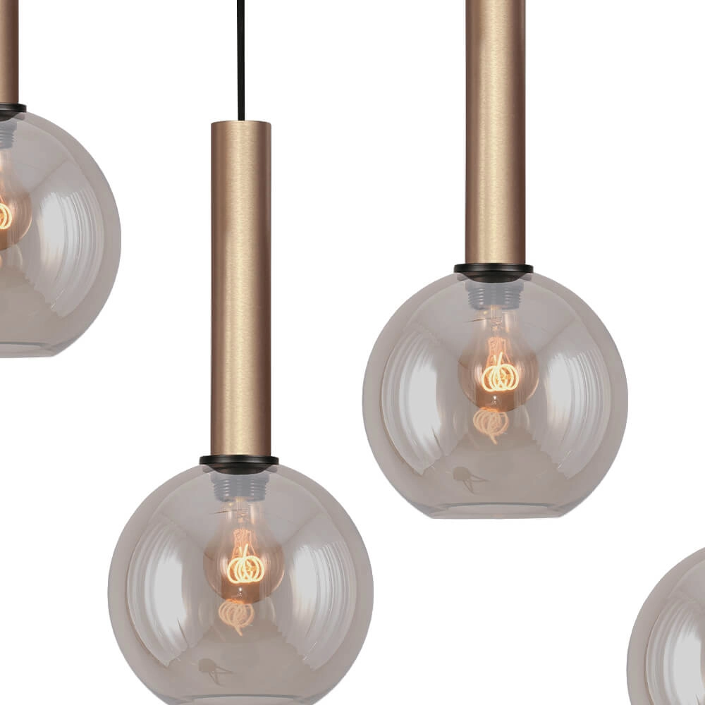 Hängelampe mit 6 Leuchten Bella 2 mit Goldglas Masterlight 8718121340715