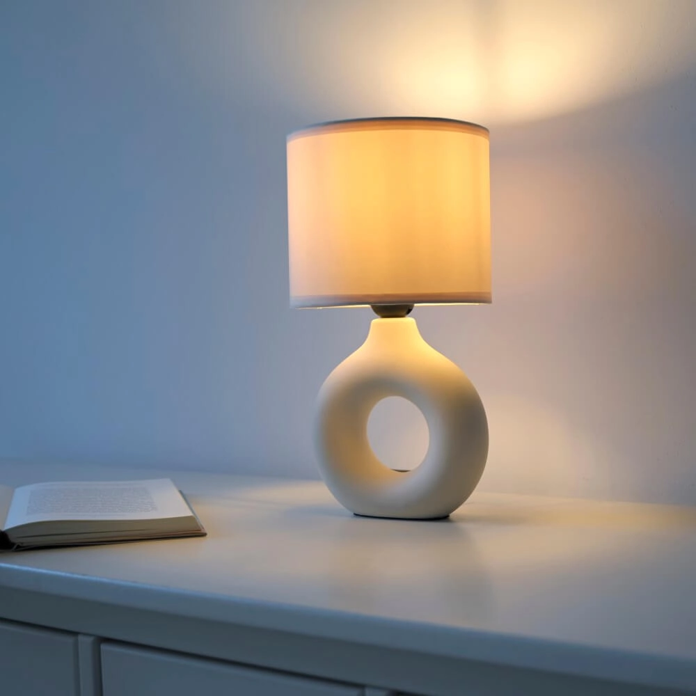 Tischlampe Carara sandfarben Just Light 4043689004859