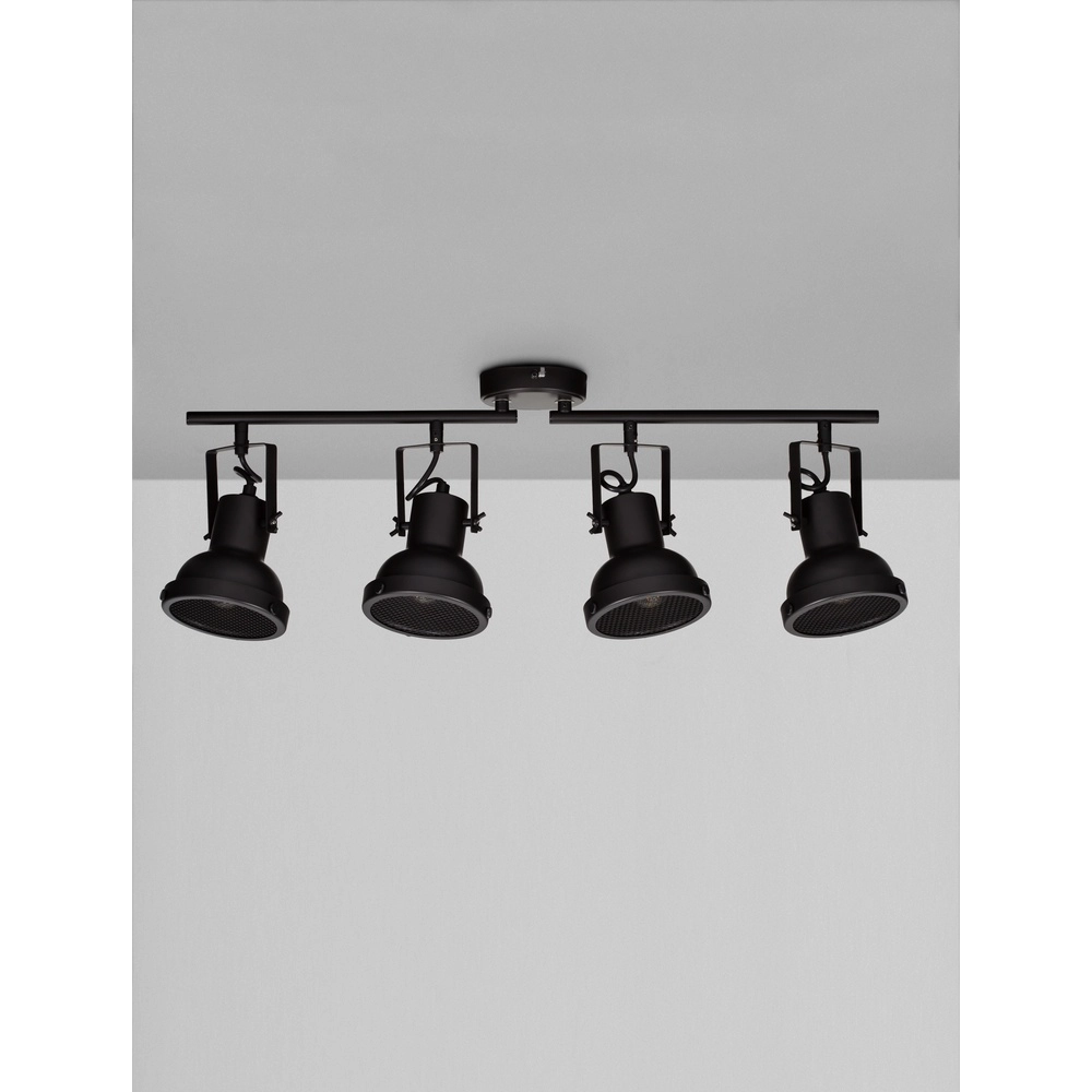 Deckenlampe Ruvi 4-flammig schwarz Lyora 5212017446381
