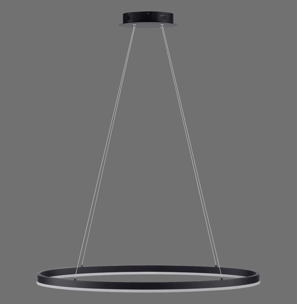 Anthrazitfarbene Hängelampe Titus Ø 80cm Paul Neuhaus 4012248375211