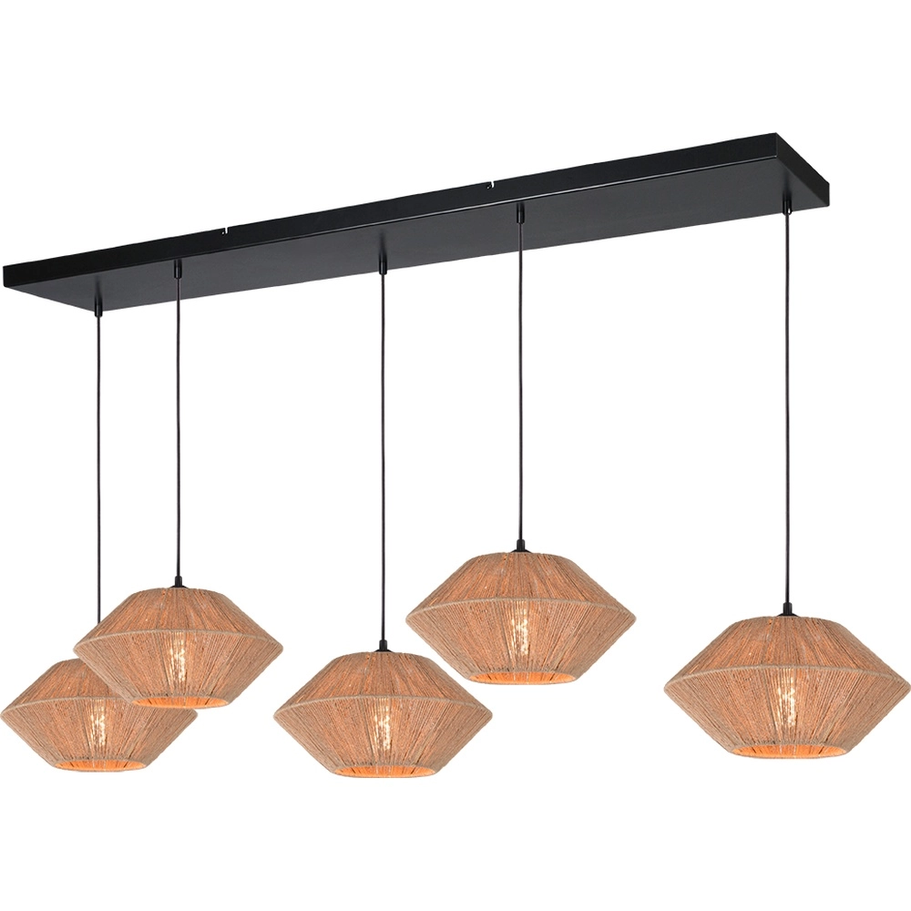 Esstisch-Pendellampe Bicono 5x Ø35 cm