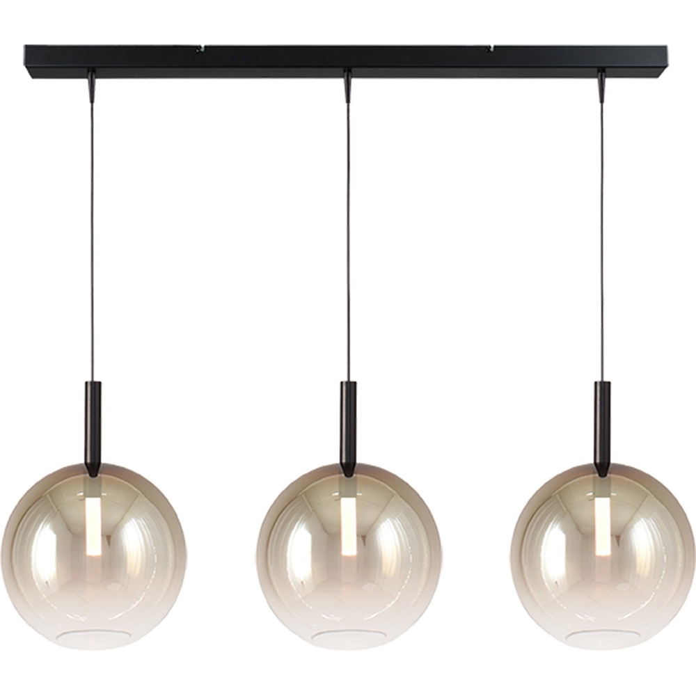 3L Pendellampe Ø 24cm Lido Ball mit goldverblasstem Glas Masterlight 8718121324821