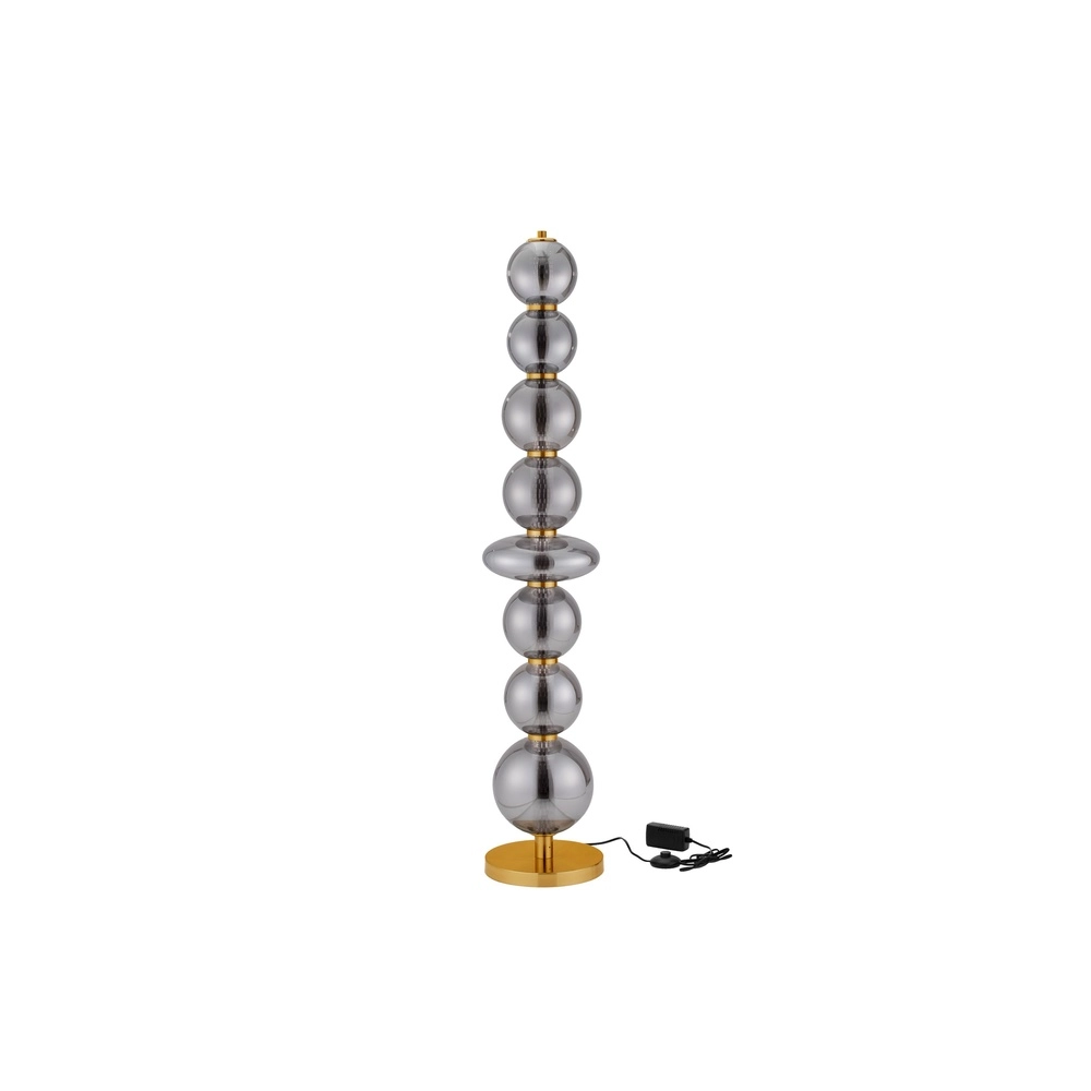 Design-Stehlampe Navi Gold mit Rauchglas Lyora 5212017477590