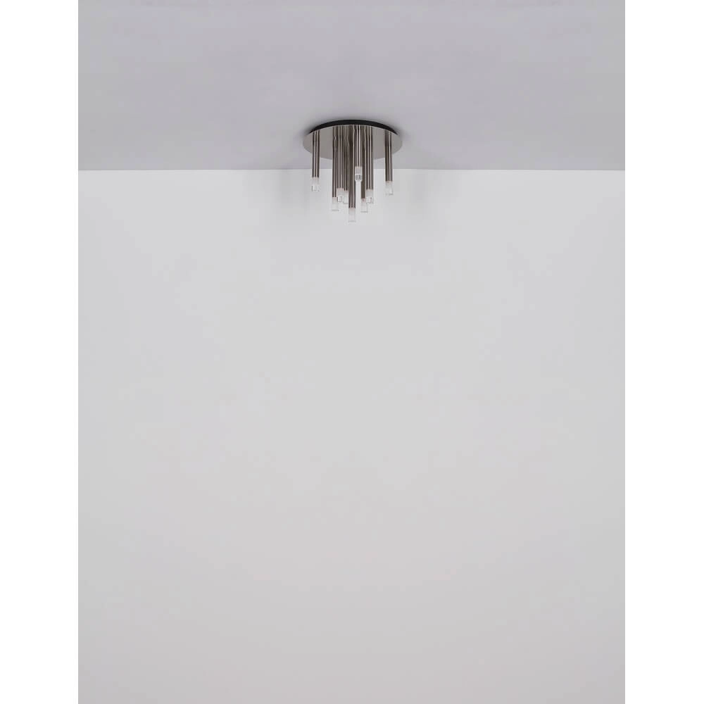 Design-Pendelleuchte Ryan 9-helles Nickel Globo 9007371478057