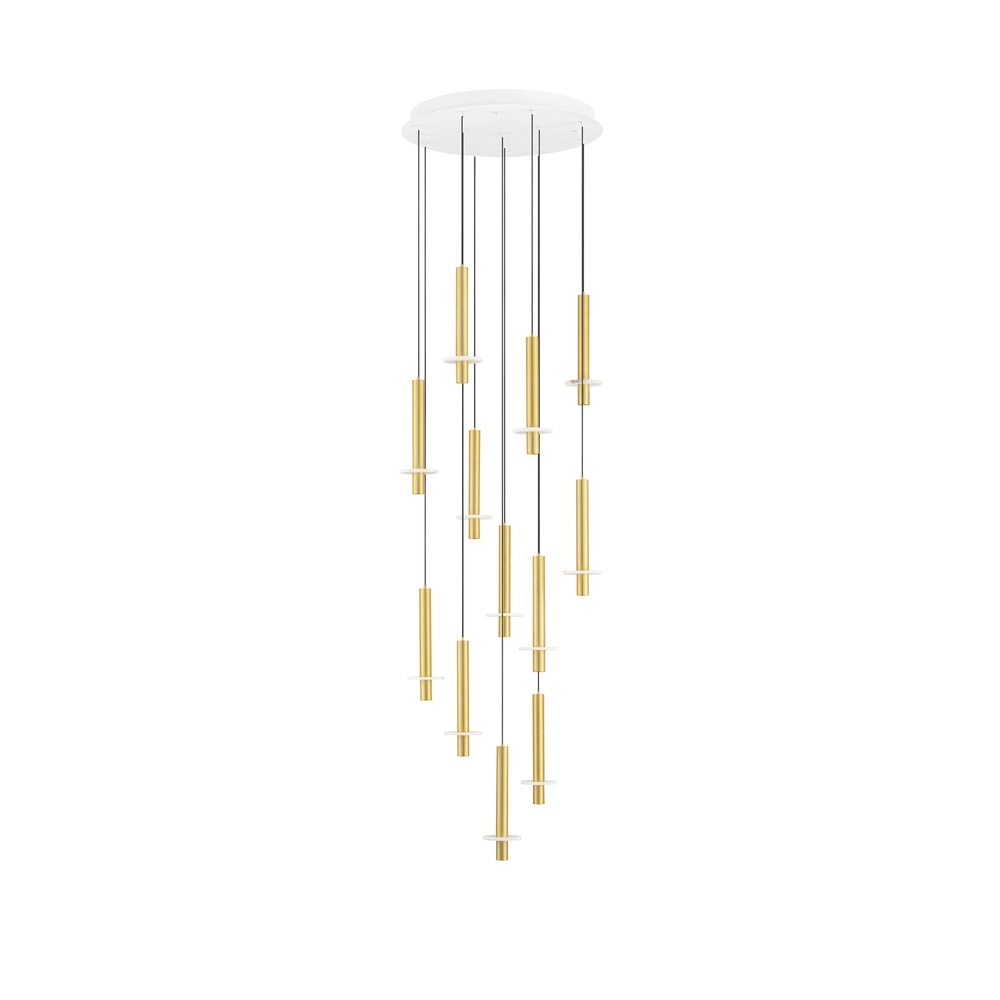 Design-Pendellampe Noemi Gold mit weißem Ø 62 cm Lyora 5212063503328