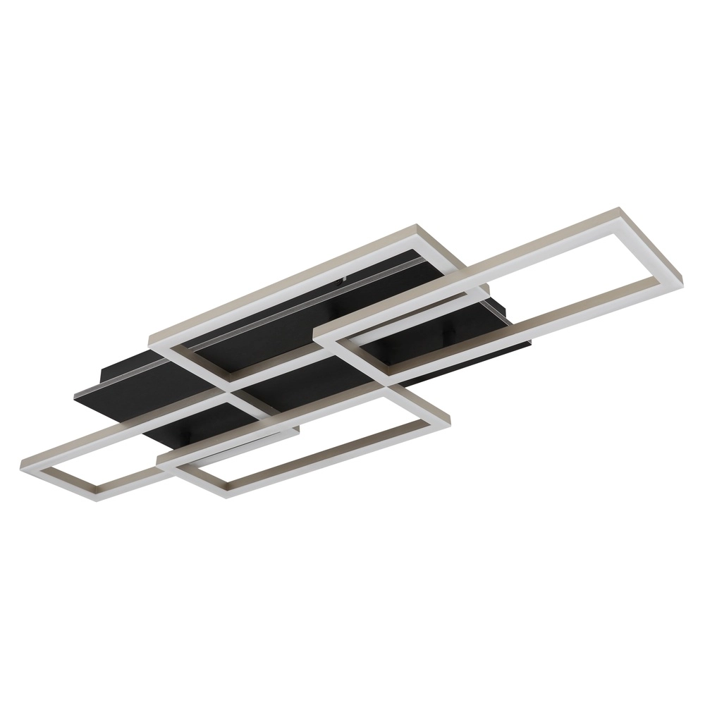 Design-Deckenlampe Jeffry Schwarz mit Sandbraun Globo 9007371522835