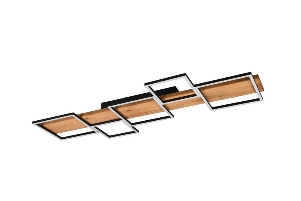 LED-Deckenleuchte aus Holz Harper 5-Licht