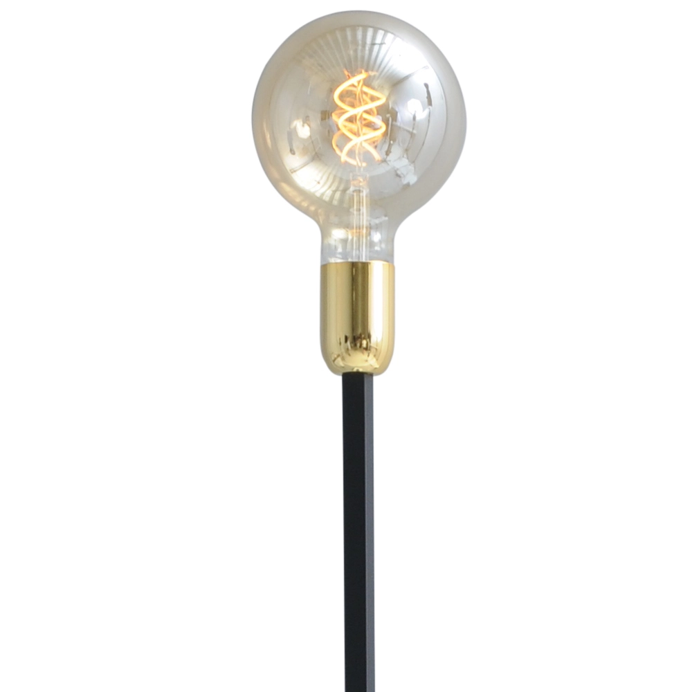 Schwarze Stehlampe Tube 130 cm mit Goldbeschlag Masterlight 8718121188669