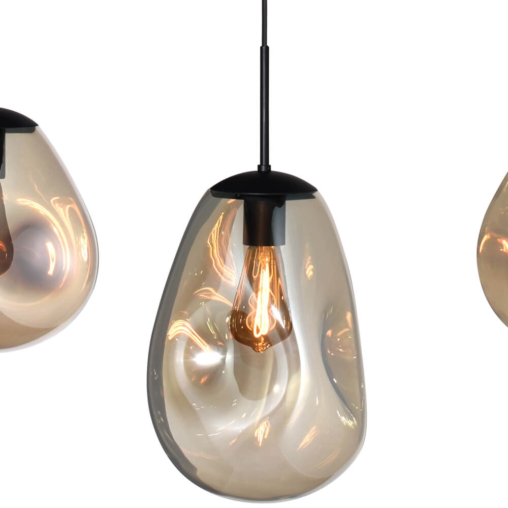 Hängelampe Lava Oval 4x Goldglas Masterlight 8718121290058