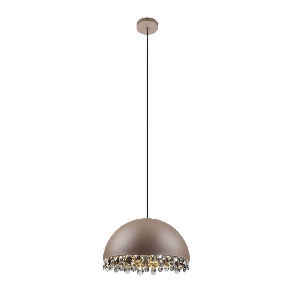Mokka-Hängelampe mit Kristall Gaetano 2 Ø 45cm Stars of Light 9002759399481