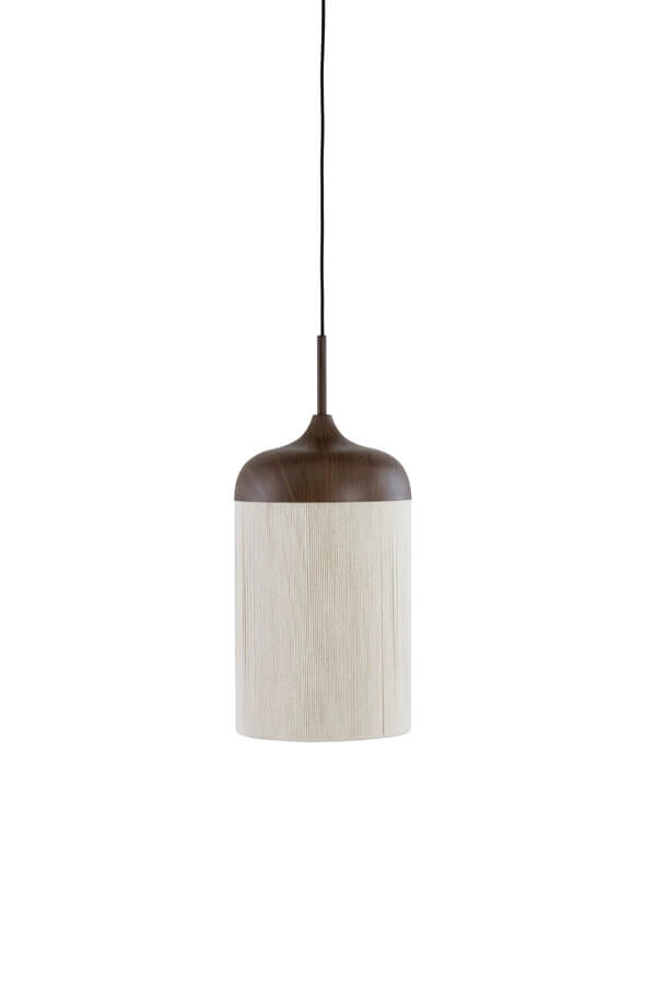 Pendelleuchte Dania dunkler Holzdruck Ø 16cm Light & Living 8717807759629