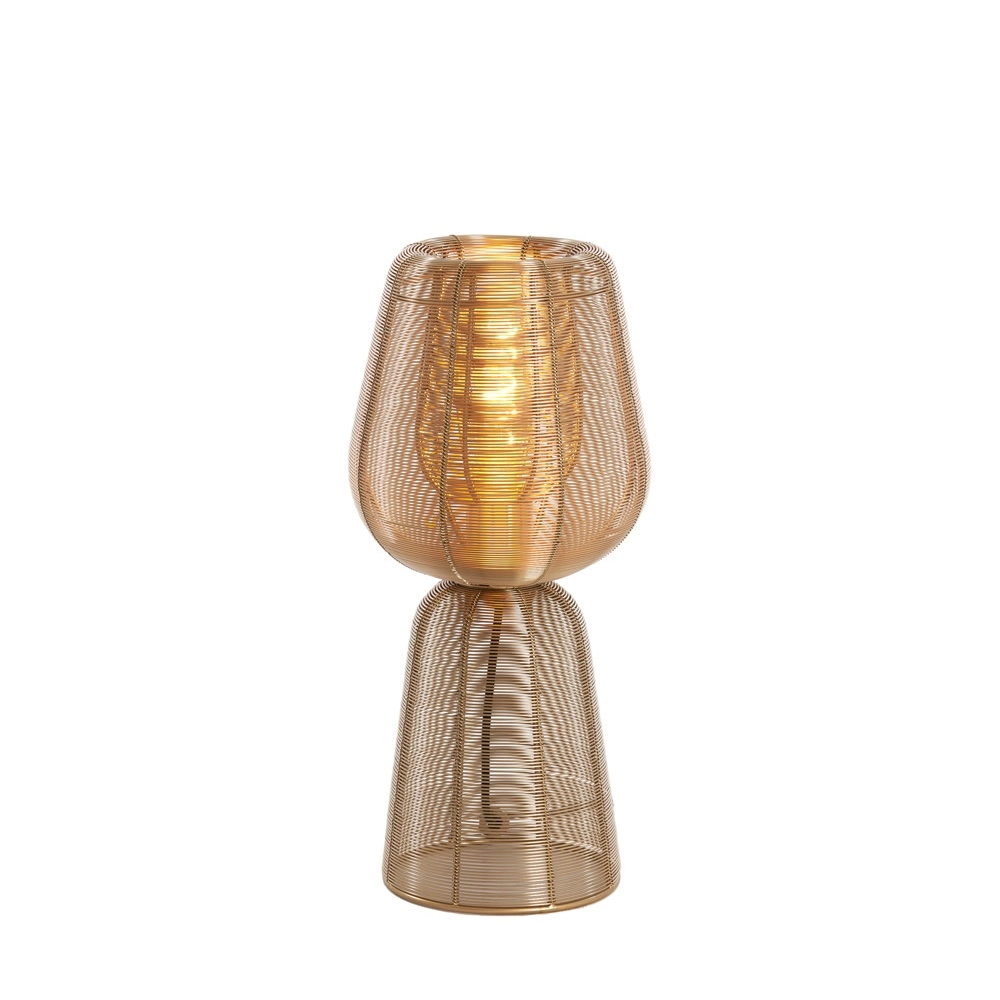 Tischlampe Aboso gold Ø 18cm Light & Living 8717807701550