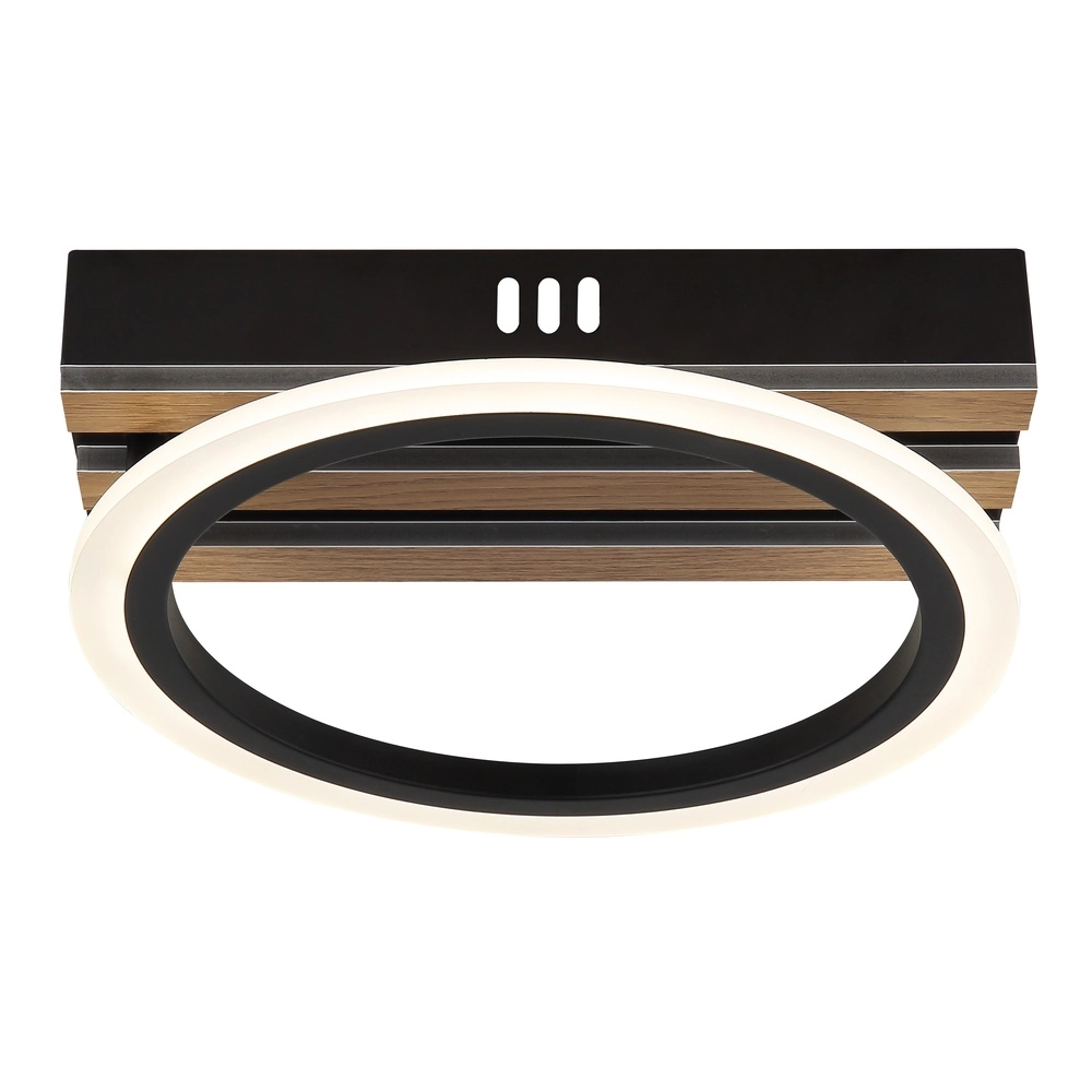 Deckenlampe Blevins Schwarz mit Holz Globo 9007371569168