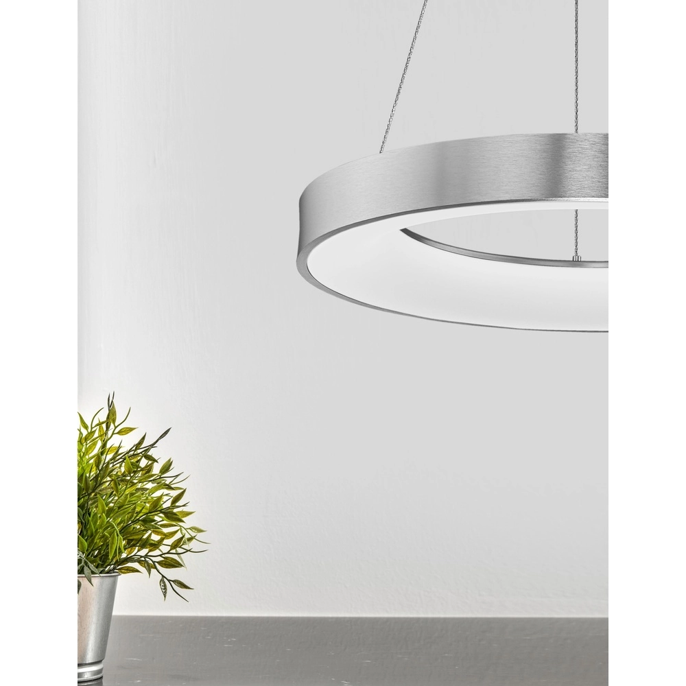 Pendelleuchte Rando Thin silbergrau Ø 60cm Lyora 5212017420251