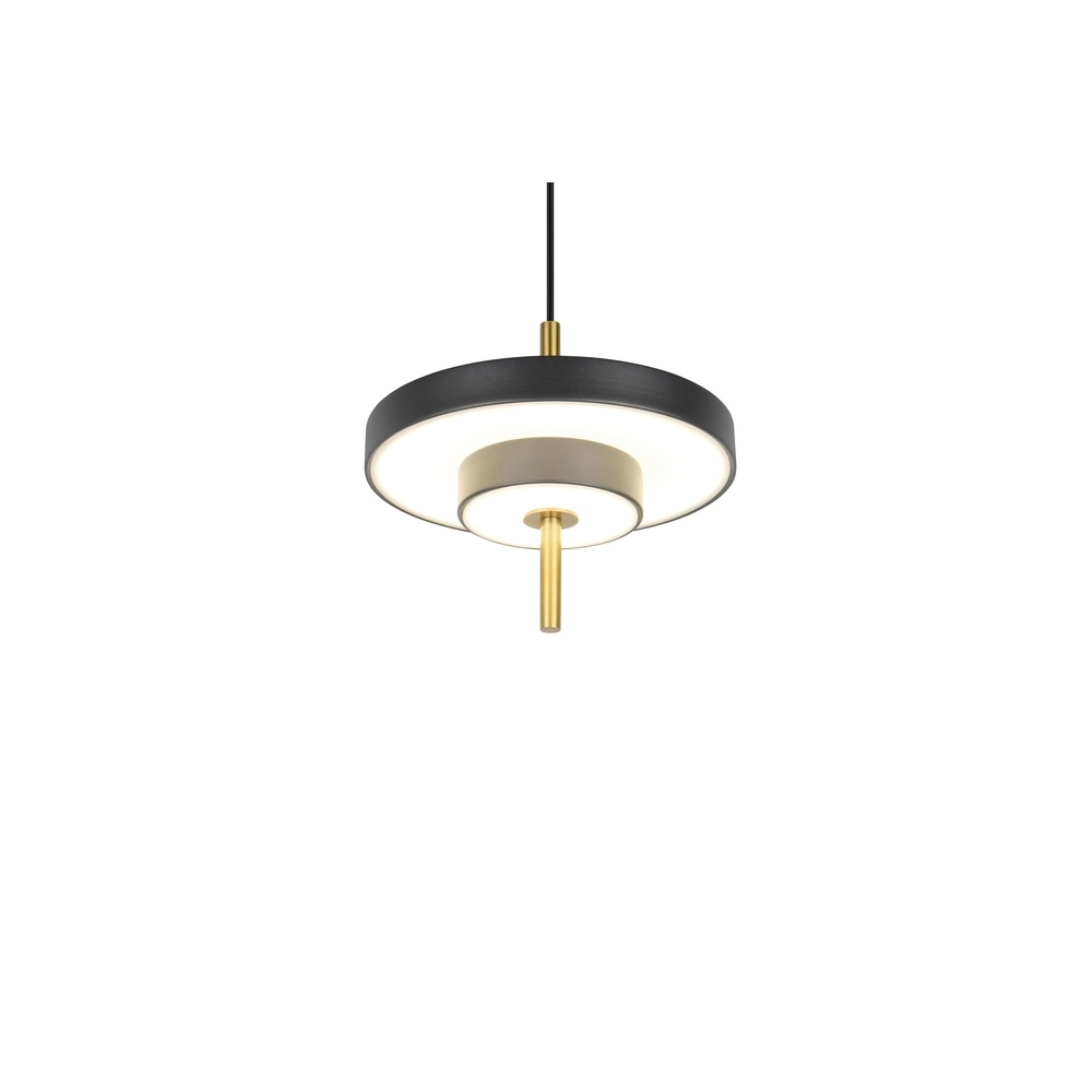 Design-Pendelleuchte Keaton schwarz mit gold Ø 20cm Trio 4017807653304
