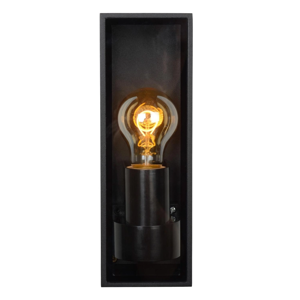 Design-Wandlampe Dukan IP65 schwarze Single Lucide 5411212151872
