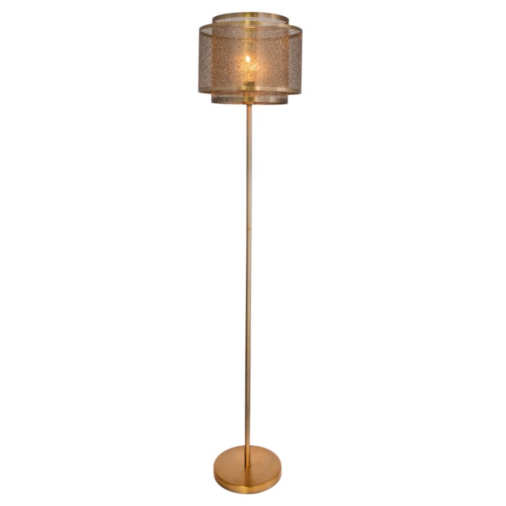 Stehlampe Hermine mattes Messing