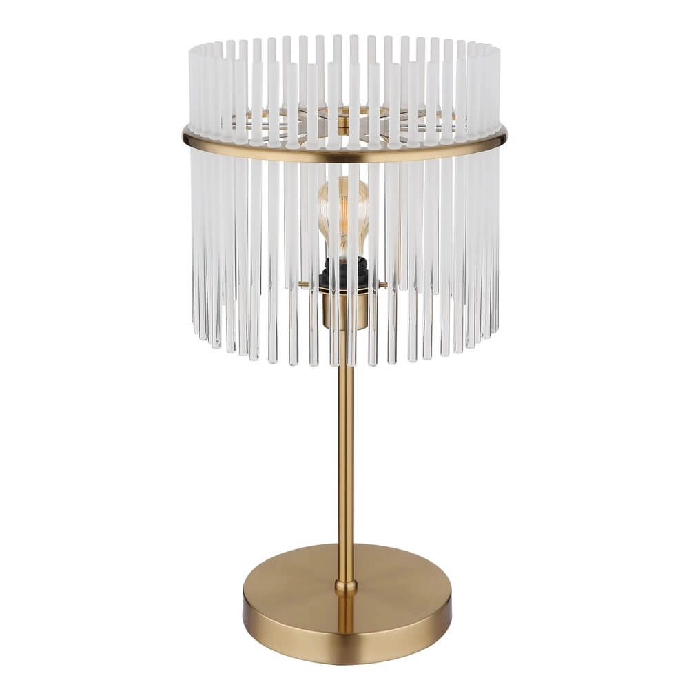 Goldene Tischleuchte Gorley mit Glas Ø 30cm Globo 9007371475018