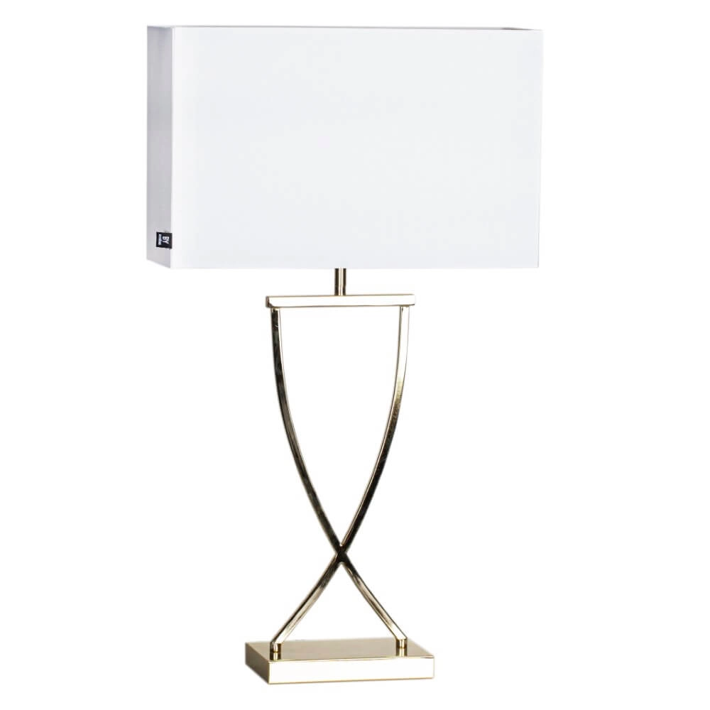 Tischlampe Omega messingweiß