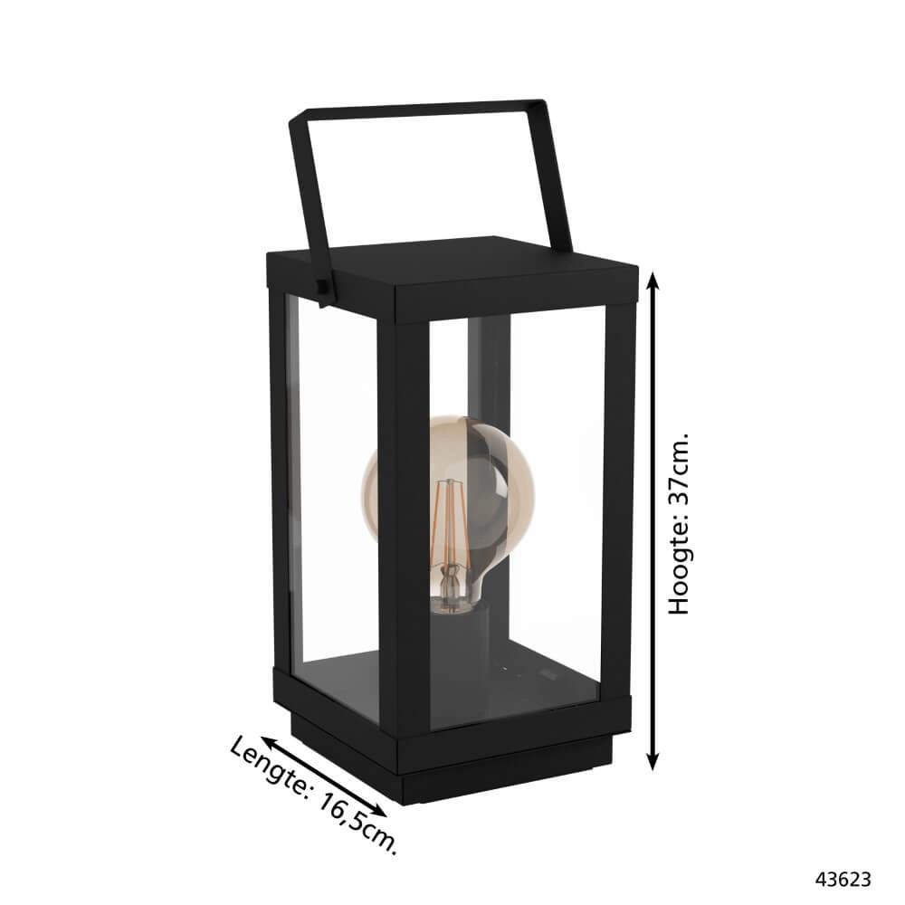 Schwarze Tischlampe Bradford 1 Eglo 9002759436230