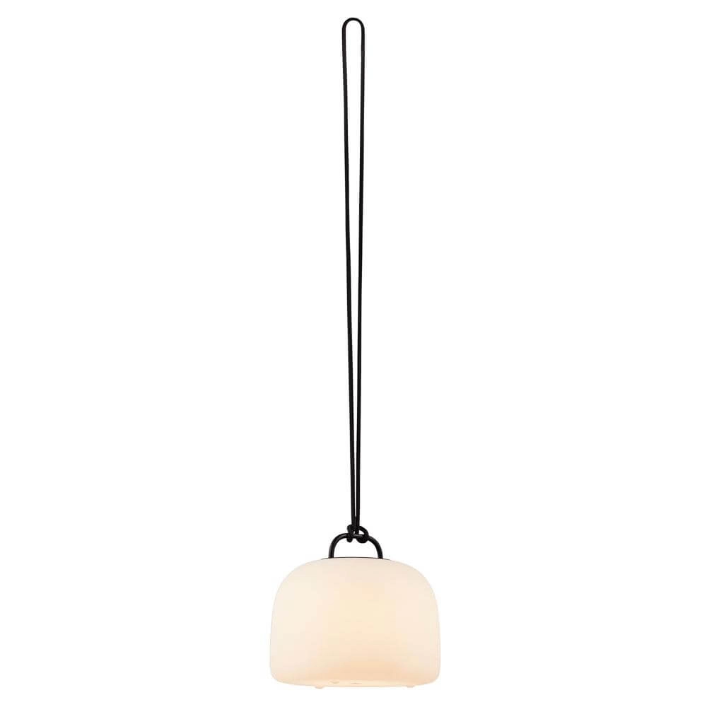 Tischlampe Kettle To-Go wiederaufladbar weiß mit schwarz Ø22cm Nordlux 5701581495982