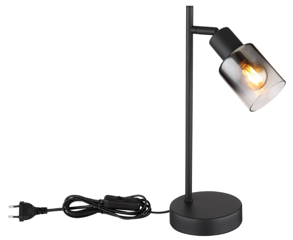 Tischlampe Hubertus mit Rauchglas Globo 9007371446025