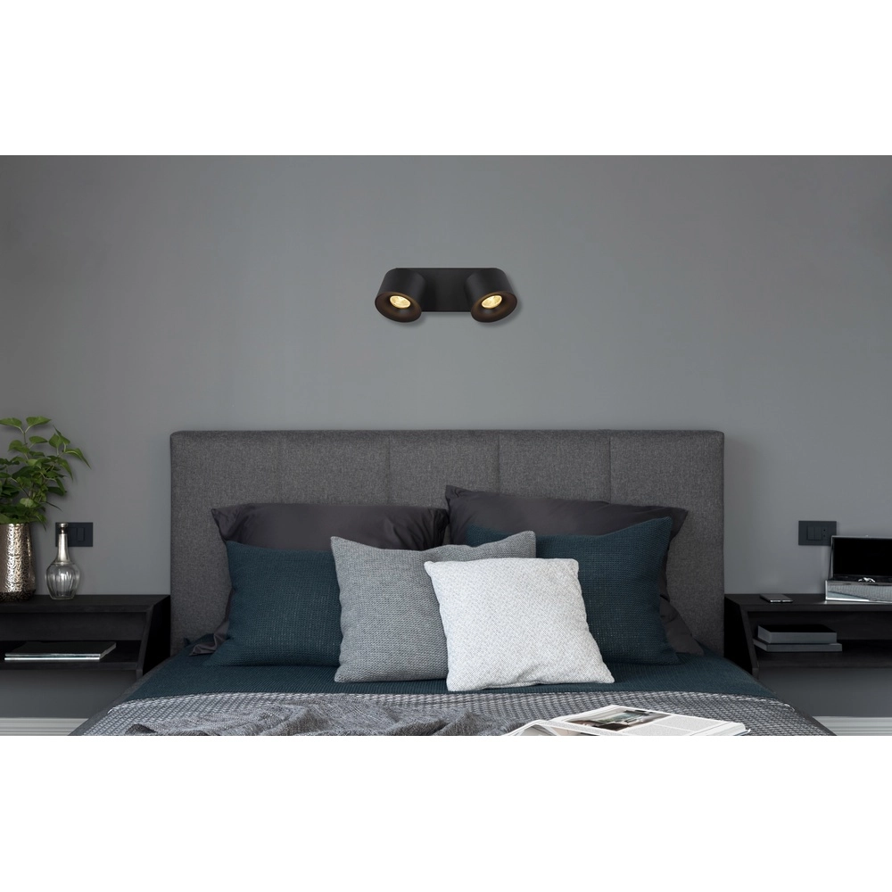 Elegante Deckenlampe Rae 2-Licht Schwarz Globo 9007371447640