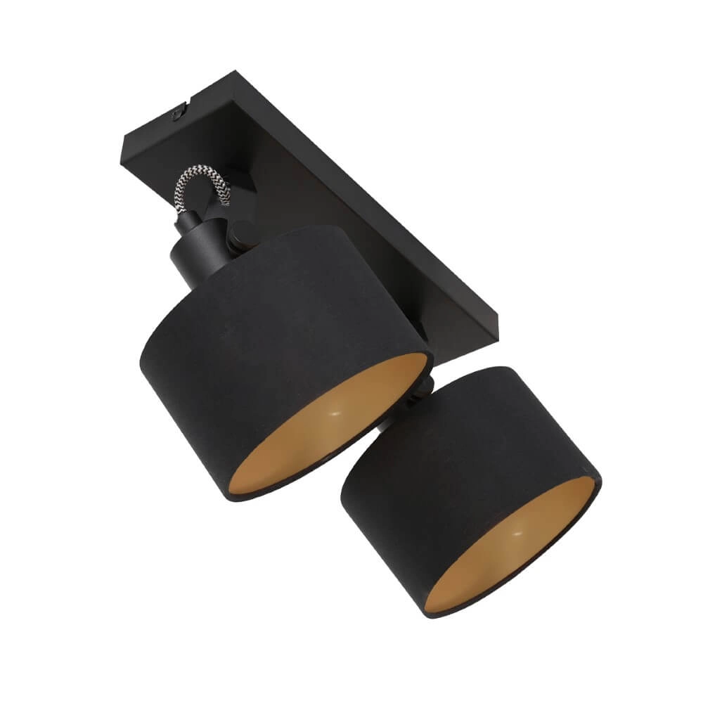 Schwarze Deckenlampe Ornoir 2-flammig
