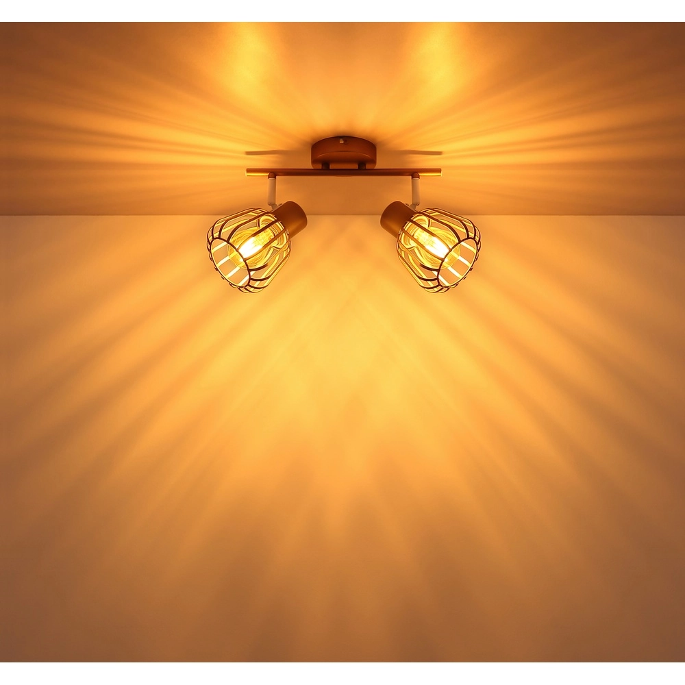 Deckenlampe Olin 2-helles Kaffeebraun Globo 9007371586578