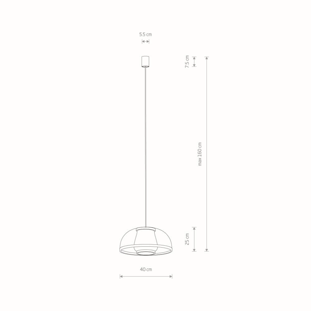 Natürliche Pendelleuchte Krabi Rattan Ø 40cm Lyora 5903139111584